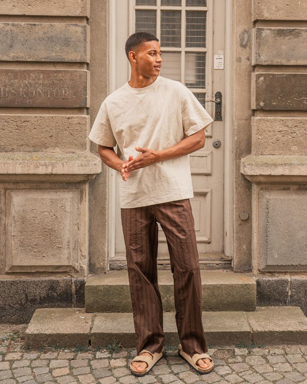 Pyjamas Pants Brun stribet | Skagen - clothing.dk